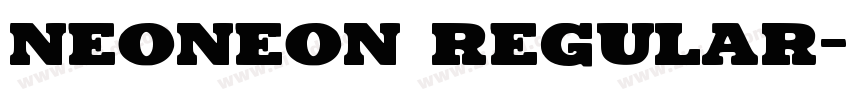 Neoneon Regular字体转换